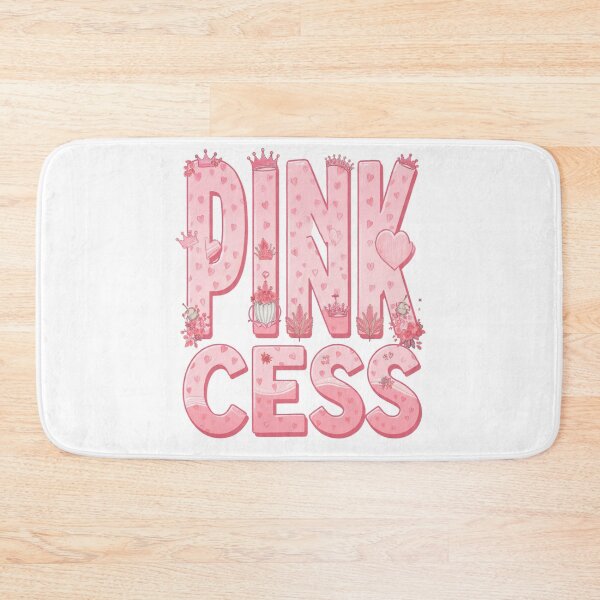 Item preview, Pink Princess Crowns Hearts Floral Cute Girlie Typography  designed and sold by LC&LCPlatform.