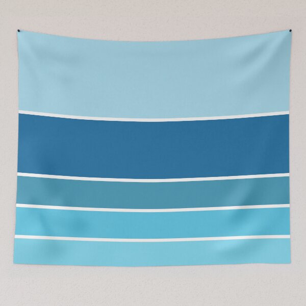 Item preview, Nautical Decor Stripes in Ocean Colors Retro Coastal Vibes 4/4 designed and sold by Beachy.