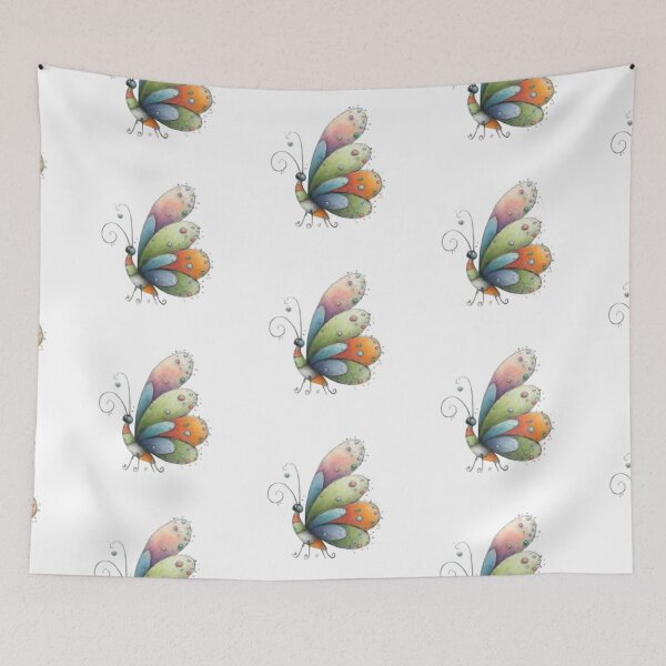 Item preview, Colorful Butterfly with Dew Drops designed and sold by vanndhi.