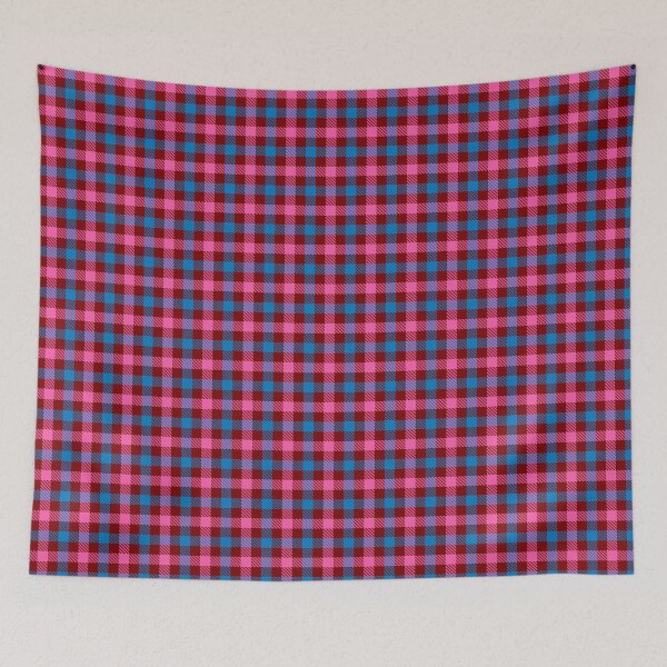 Item preview, Pink And Blue Gingham Check Maroon  designed and sold by PatternTitan.