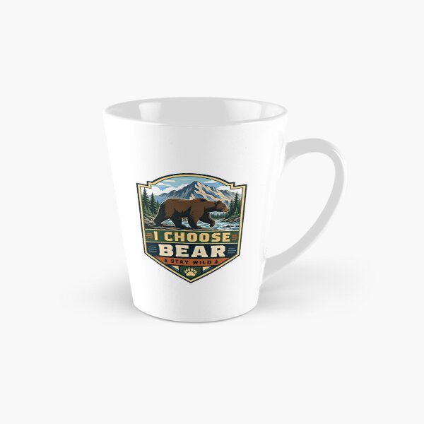 Item preview, I Choose Bear Stay Wild Wilderness Nature Lover Adventure designed and sold by Simsimah26Parks.