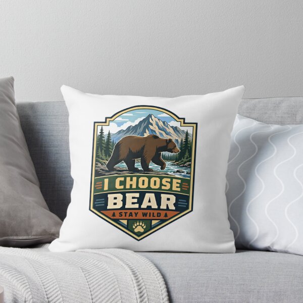 Item preview, I Choose Bear Stay Wild Wilderness Nature Lover Adventure designed and sold by Simsimah26Parks.
