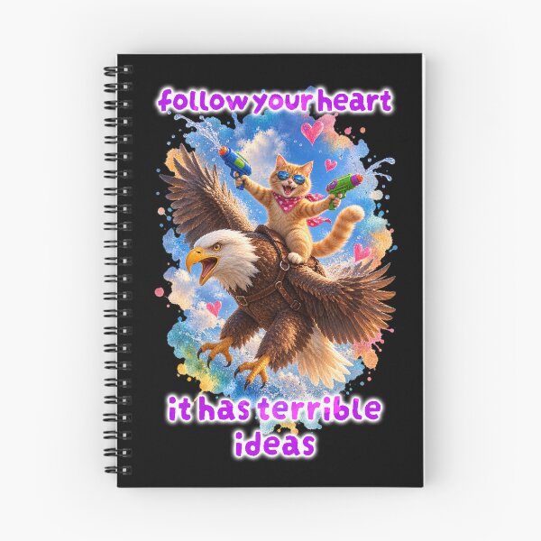 Item preview, Follow Your Heart – Cat Riding an Eagle designed and sold by Pop Pantheon & Trim Team.
