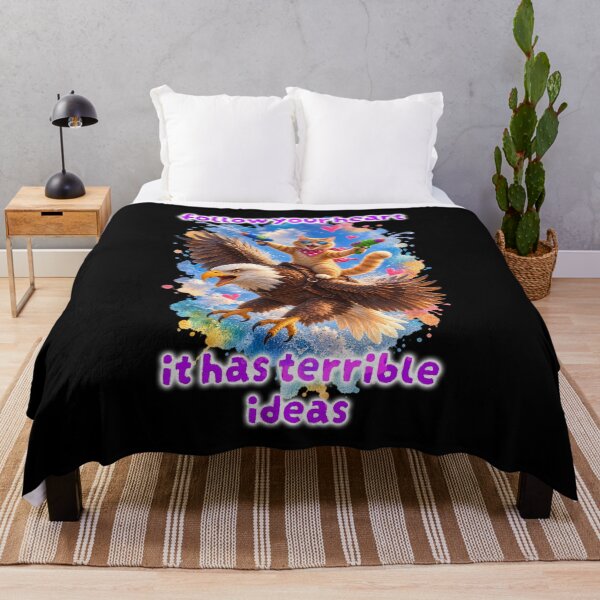 Item preview, Follow Your Heart – Cat Riding an Eagle designed and sold by Pop Pantheon & Trim Team.
