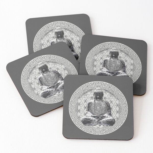 Item preview, Sacred Geometry Buddha Art designed and sold by Mystikos Art.