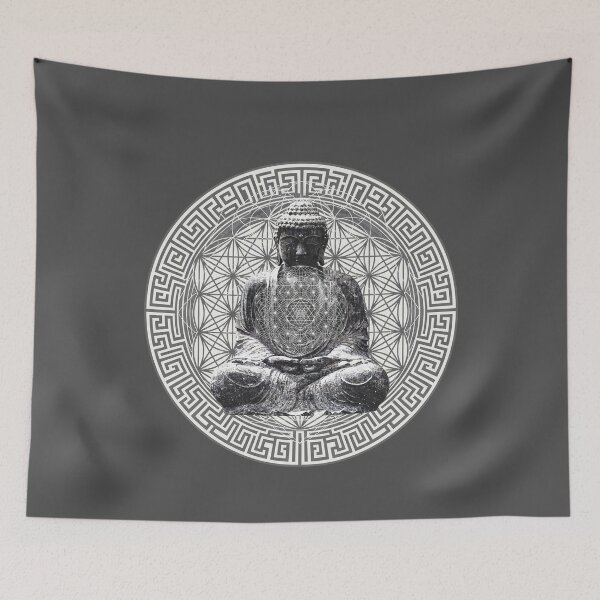 Item preview, Sacred Geometry Buddha Art designed and sold by Mystikos Art.