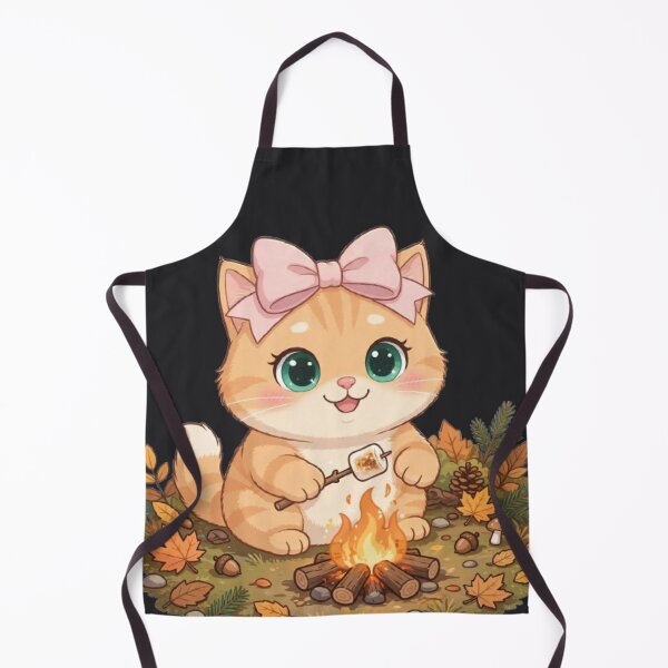 Item preview, Cute Fall Campfire Cat Marshmallow Autumn Cozy Bonfire designed and sold by Moody Vibes Studio.