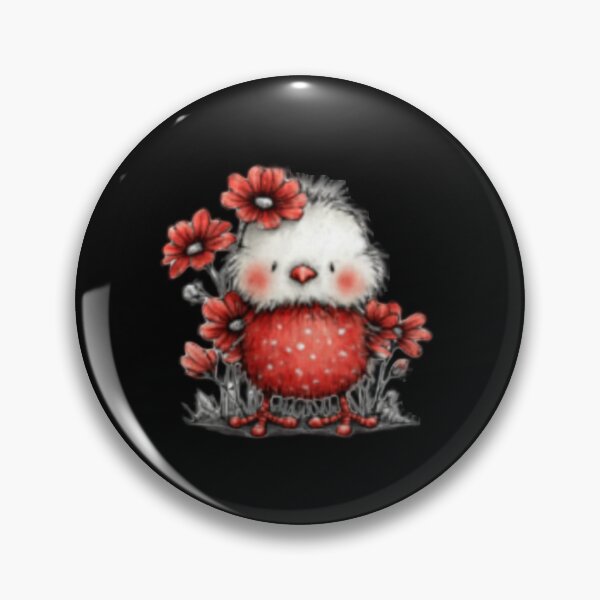 Item preview, Charming Chick with Flowers designed and sold by vanndhi.