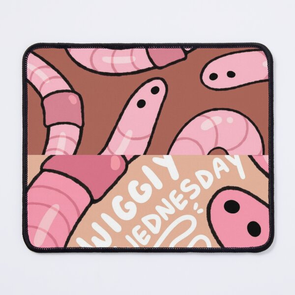 Item preview, Wiggly Wednesday Cute Pink Earthworm Pattern designed and sold by Glitch-Critters.
