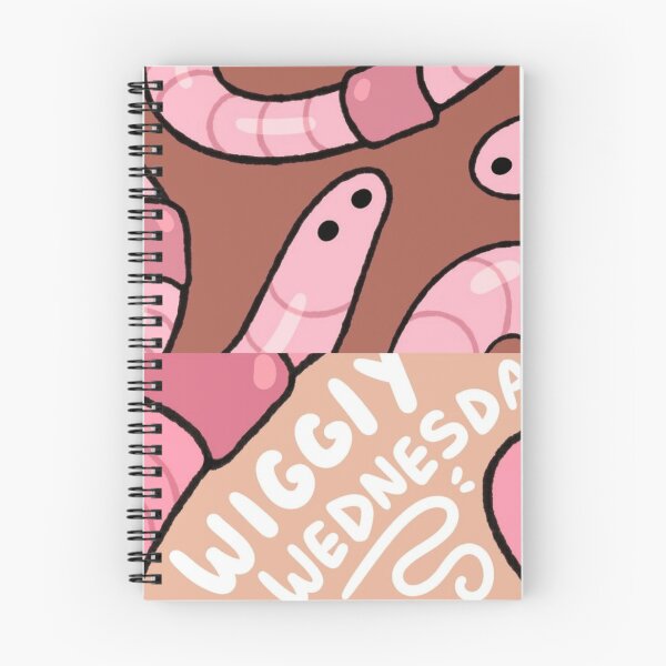 Item preview, Wiggly Wednesday Cute Pink Earthworm Pattern designed and sold by Glitch-Critters.