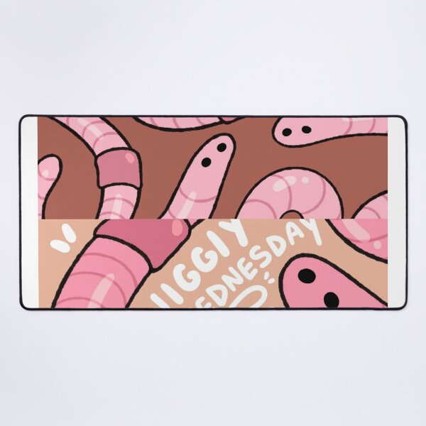 Item preview, Wiggly Wednesday Cute Pink Earthworm Pattern designed and sold by Glitch-Critters.