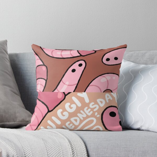 Item preview, Wiggly Wednesday Cute Pink Earthworm Pattern designed and sold by Glitch-Critters.