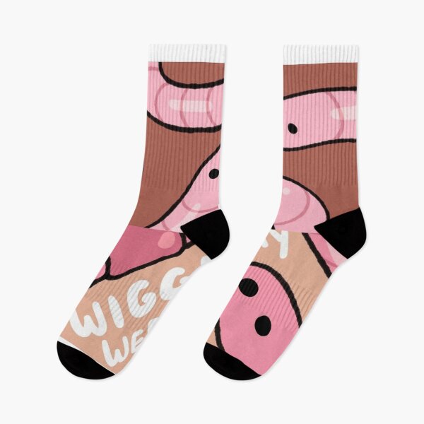 Item preview, Wiggly Wednesday Cute Pink Earthworm Pattern designed and sold by Glitch-Critters.