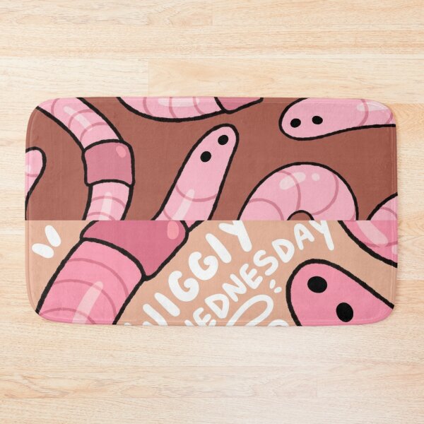 Item preview, Wiggly Wednesday Cute Pink Earthworm Pattern designed and sold by Glitch-Critters.