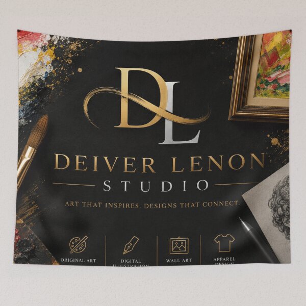 Item preview, Deiver Lenon Studio Original Art Luxury Black Gold designed and sold by SHOCAMPOS DESIGNS .