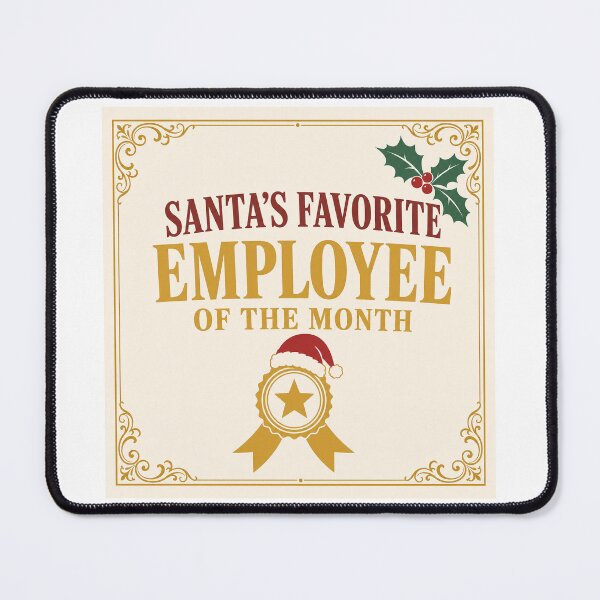 Item preview, Santa's Favorite Employee of the Month designed and sold by CerealBoxInk.