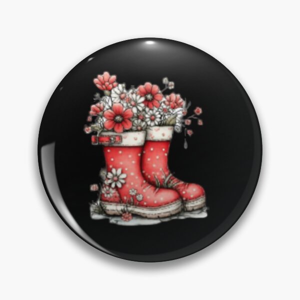 Item preview, Flowers in Red Rain Boots designed and sold by vanndhi.