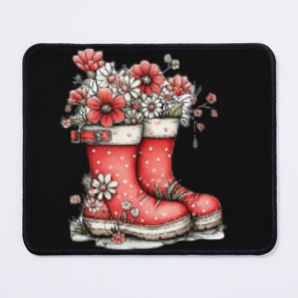 Item preview, Flowers in Red Rain Boots designed and sold by vanndhi.