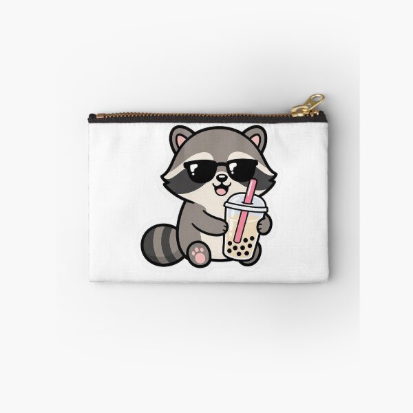 Item preview, Cute Raccoon Drinking Boba Milk Tea designed and sold by BobaCatDesign.