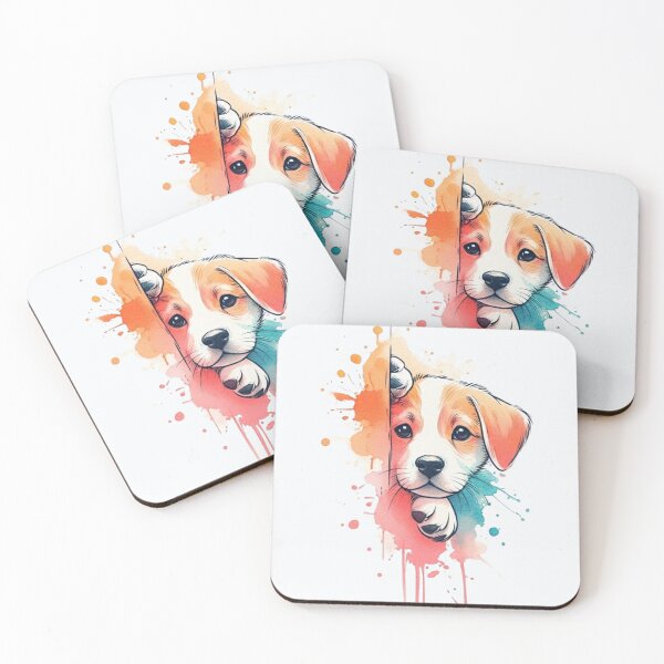 Item preview, Watercolor Cute Puppy Splash Art - Minimalist Dog Vector Design designed and sold by johnExpress02.