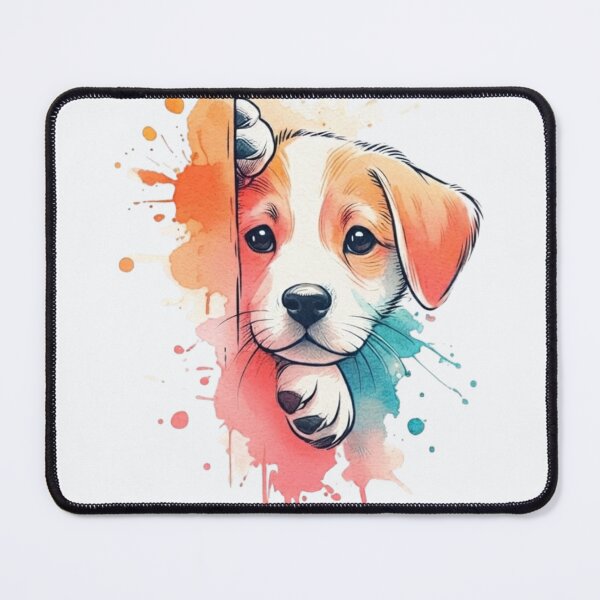 Item preview, Watercolor Cute Puppy Splash Art - Minimalist Dog Vector Design designed and sold by johnExpress02.