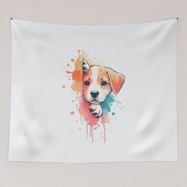 Item preview, Watercolor Cute Puppy Splash Art - Minimalist Dog Vector Design designed and sold by johnExpress02.