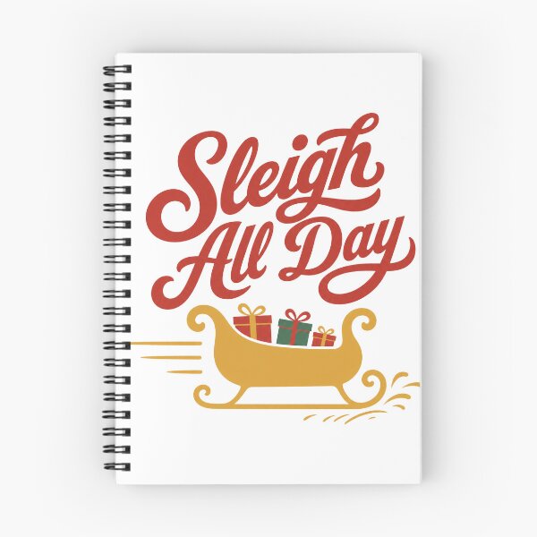 Item preview, Sleigh All Day Christmas Pun designed and sold by CerealBoxInk.