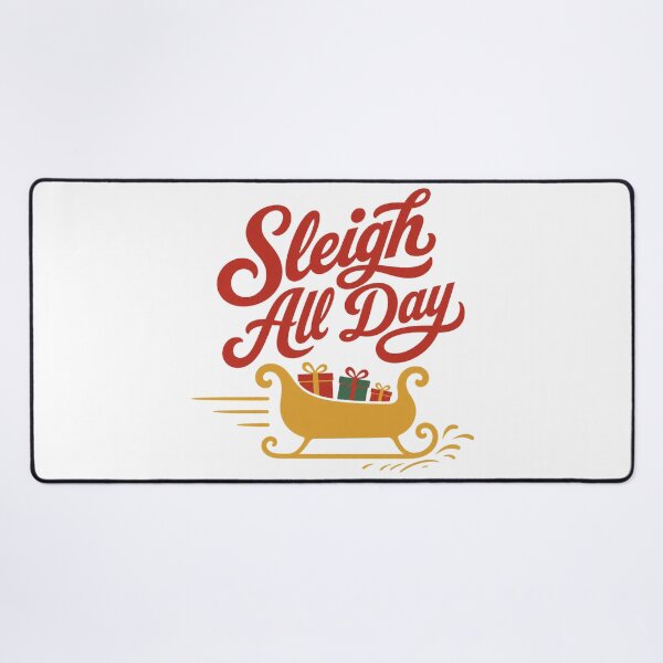 Item preview, Sleigh All Day Christmas Pun designed and sold by CerealBoxInk.