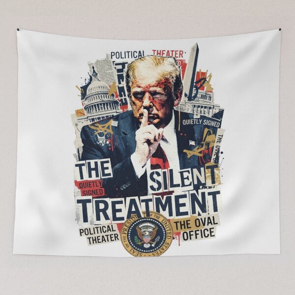 Item preview, Donald Trump The Silent Treatment Political Satire Collage designed and sold by annaarthk.