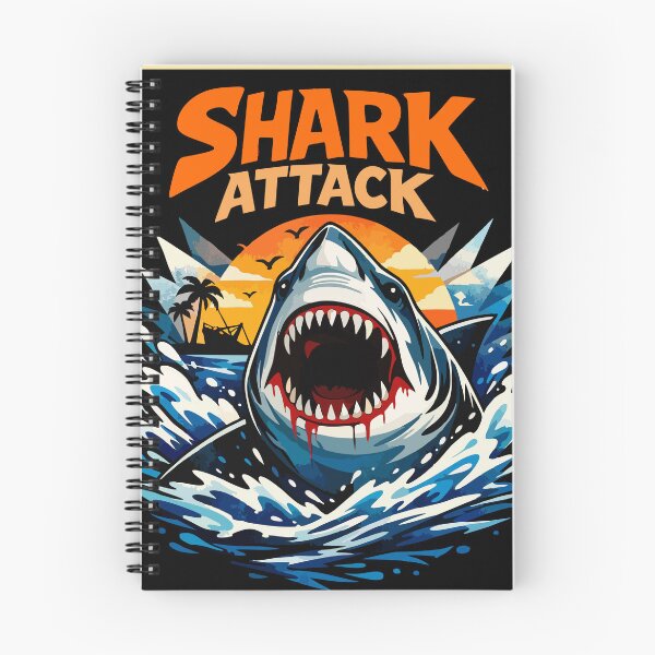 Item preview, Shark Attack Retro Surf Illustration designed and sold by Bold & Bright Studio.