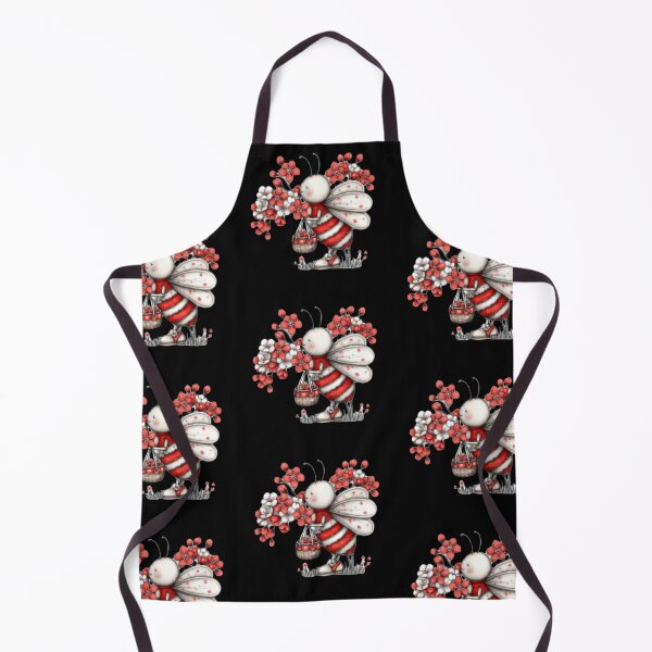 Item preview, Cute Bee with Red Flowers designed and sold by vanndhi.