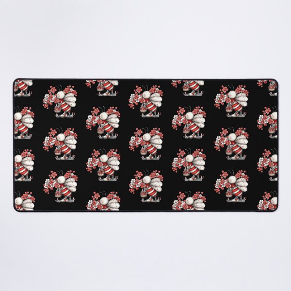 Item preview, Cute Bee with Red Flowers designed and sold by vanndhi.
