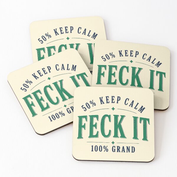Item preview, 50% Keep Calm, 50% Feck It – English Irish Heritage designed and sold by 89shirts.