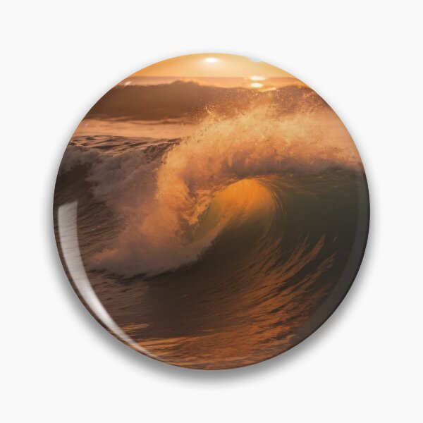 Item preview, Golden Sunset Wave - Tropical Seascape Art designed and sold by CrippiCrippi.