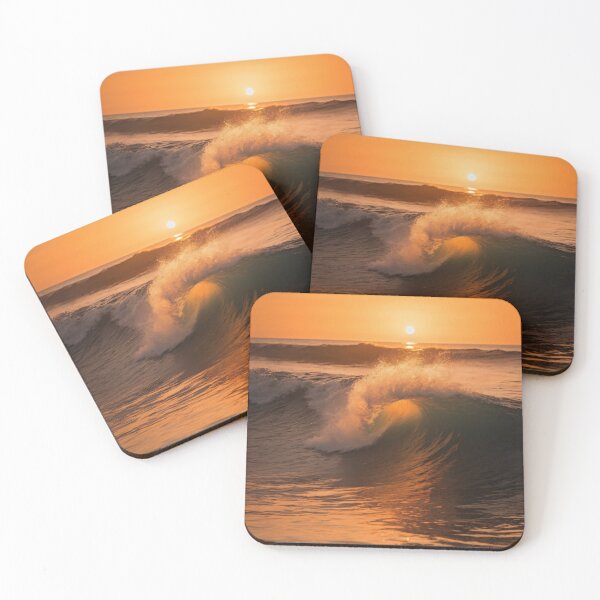 Item preview, Golden Sunset Wave - Tropical Seascape Art designed and sold by CrippiCrippi.