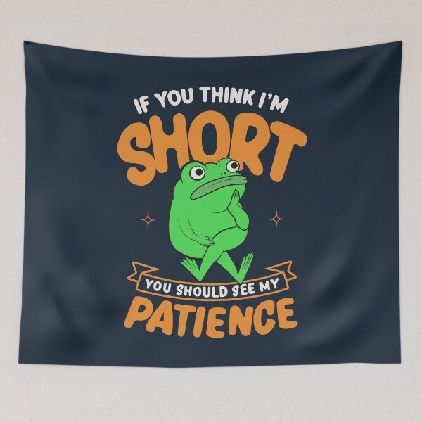 Item preview, Funny Frog Patience Illustration designed and sold by beboplab.