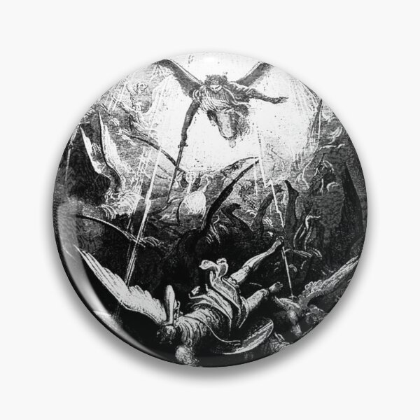 Item preview, Michael Drives All Fallen Angels Durer Occult Grungy Art  designed and sold by Reign Of Darkness.