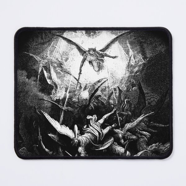 Item preview, Michael Drives All Fallen Angels Durer Occult Grungy Art designed and sold by Reign Of Darkness.