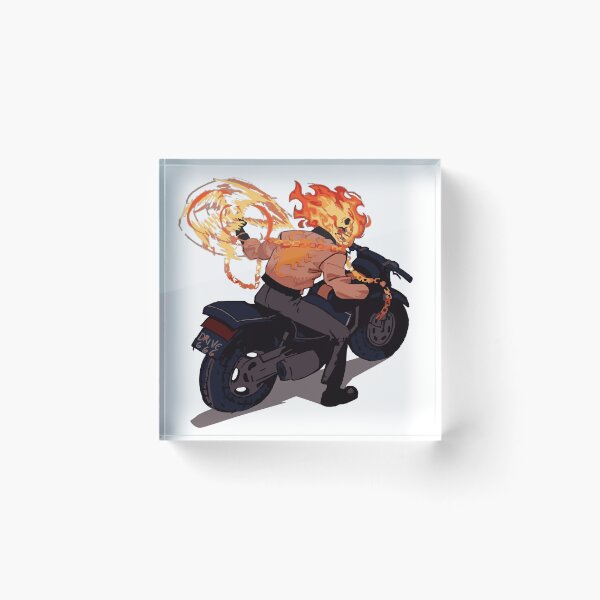 Item preview, Ghost Rider in the Scorpion Jacket Marvel Inspired Motorcycle Artwork designed and sold by GeekMix.