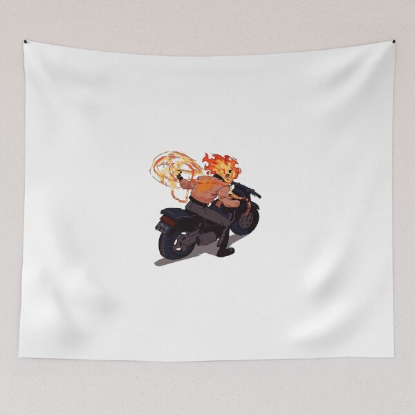 Item preview, Ghost Rider in the Scorpion Jacket Marvel Inspired Motorcycle Artwork designed and sold by GeekMix.