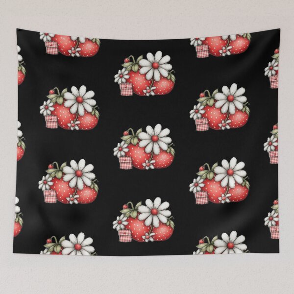Item preview, Strawberries and Daisies designed and sold by vanndhi.
