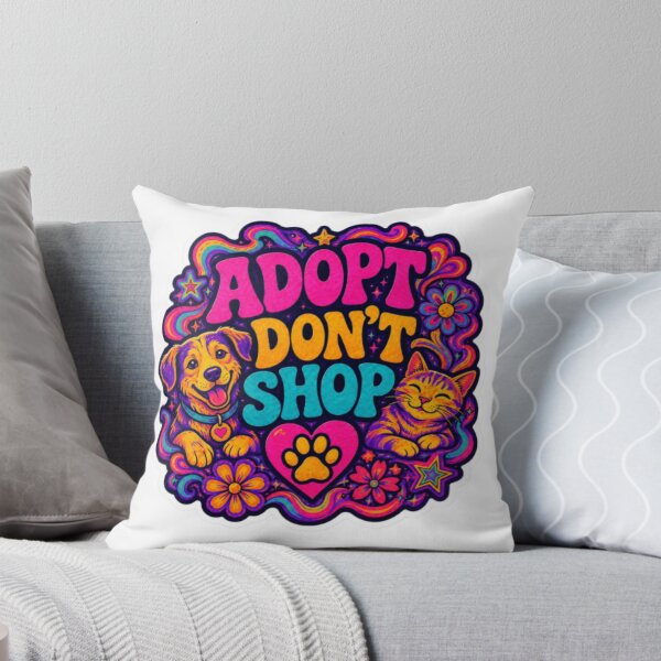 Item preview, Adopt Don’t Shop Psychedelic Pet Rescue Design designed and sold by darametzgerart.