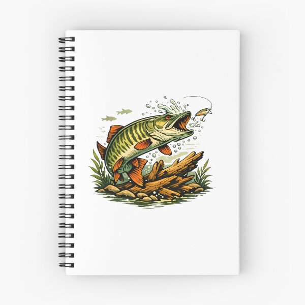 Item preview, A pike attacks next to a submerged log. designed and sold by Daily Quirk.