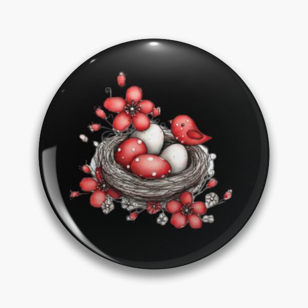 Item preview, Bird Nest with Eggs and Flowers designed and sold by vanndhi.