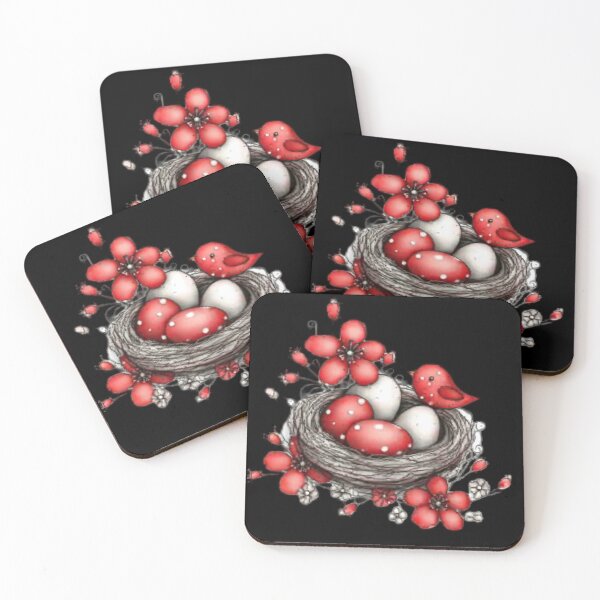 Item preview, Bird Nest with Eggs and Flowers designed and sold by vanndhi.