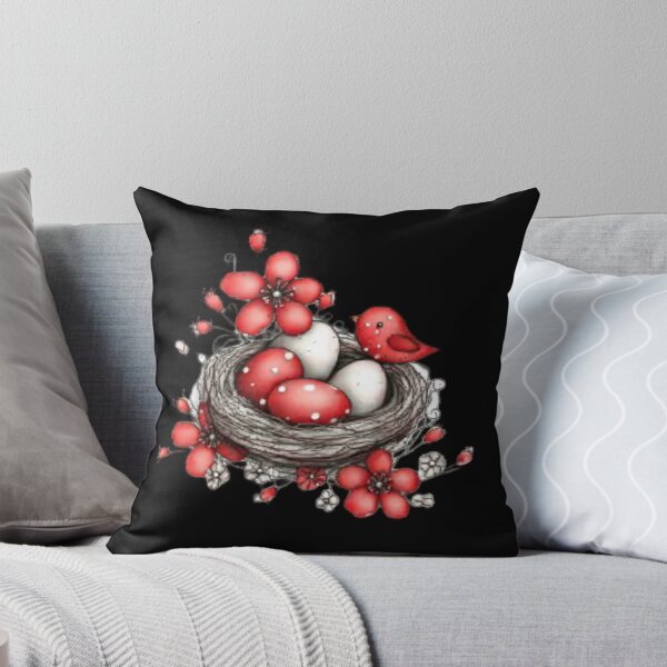 Item preview, Bird Nest with Eggs and Flowers designed and sold by vanndhi.