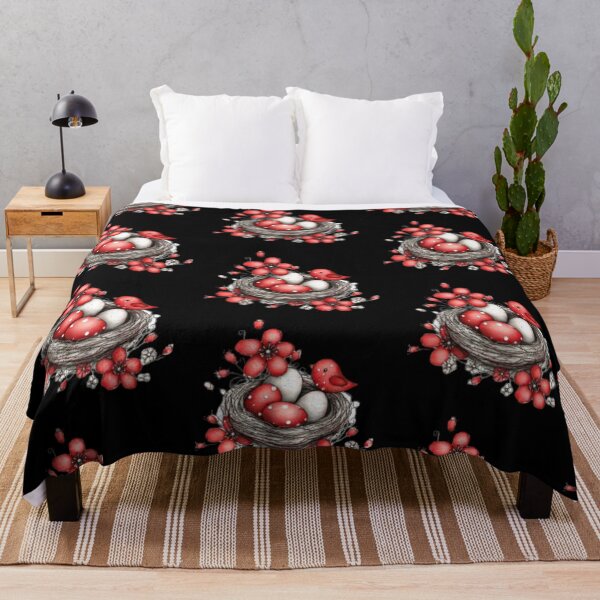 Item preview, Bird Nest with Eggs and Flowers designed and sold by vanndhi.