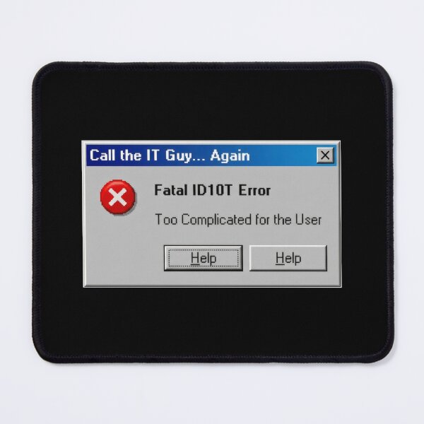 Item preview, Funny Vintage Windows ID10T Error Message Popup designed and sold by AnAzArt.