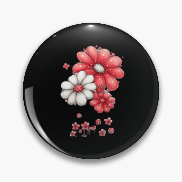 Item preview, Cluster of Red and White Flowers designed and sold by vanndhi.