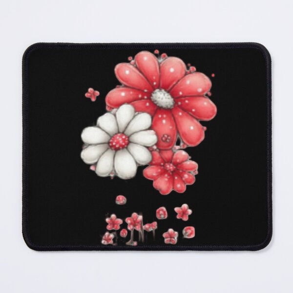 Item preview, Cluster of Red and White Flowers designed and sold by vanndhi.